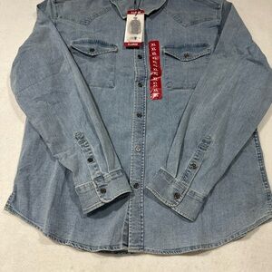 Frye Light Blue Casual Button Down Shirt